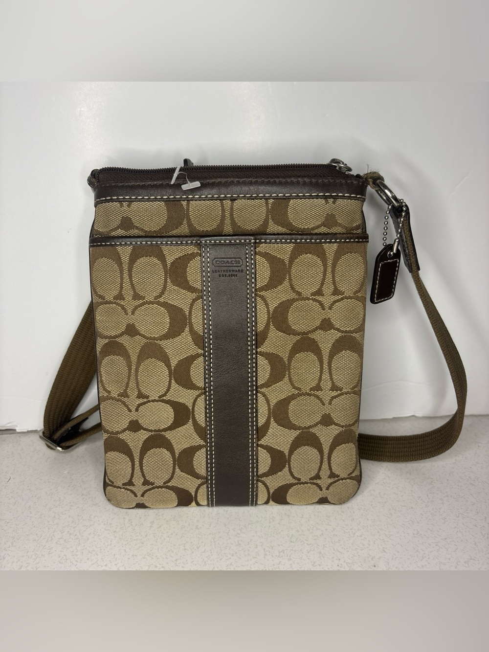 Vintage Coach Signature Jacquard Swing-pack Style B0768-F06016